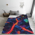 thumbnail image 5 of Pofeuu Neon City Map Print Ultra-Soft Micro Fleece Blanket,for Bed Or Sofa,All Season Throw Blankets Flannel Blanket-60"x50", 5 of 7