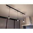 thumbnail image 5 of KAYYELAMP Set Three 0.32Feet Corded Track Lighting E26 Black Mini Base with Switch J-Type Track Pendant Light Retro Design for Kitchen Loft Dining Room Store(No Bulb, Track), 5 of 7