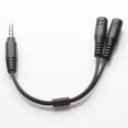 thumbnail image 3 of 3.5mm stereo audio male and microphone splitter adapter black, 3 of 5