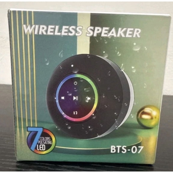 Wireless Bluetooth Speaker Waterproof 7 Color Pulsating Light