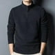thumbnail image 1 of Blusa y camisa de manga larga con cuello alto para hombre, color liso, manga larga, cuello redondo, botones, informal, de poliéster, 1 of 6