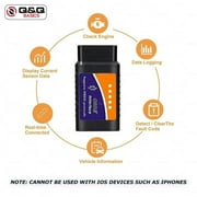 Q&Q BASICS OBD2 Scanner Bluetooth, Auto Fault Code Reader Tool, Bluetooth OBD2 Scanner, Blue Driver OBD2 Scanner for Car Diagnostic Interface