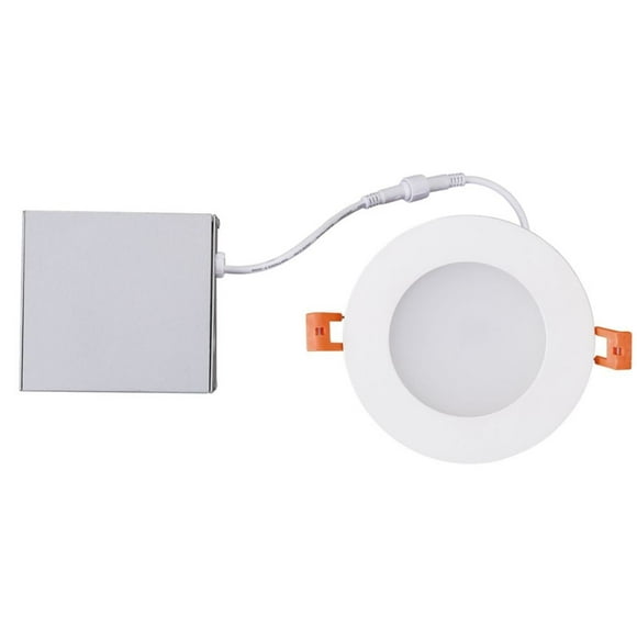 LED 4-inch White Slim Panel Downlight 9W 750 lumens with Junction Box 6000K