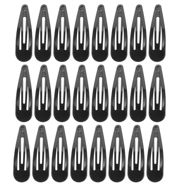 Paquete de 50 pinzas para el pelo, pasadores y horquillas para niñas y mujeres, 6,5 cm (negro)