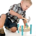 thumbnail image 3 of KAKOWELY Multi Color Wooden Hammer Toy for Playing Simple Fun Game to Exercise Hand Eye Coordination 1 Set,7.48"X7.48"X4.72", 3 of 5
