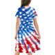 thumbnail image 4 of Odeerbi Niñas Día de La Independencia Vestido de Línea A Verano Patriótico Cuello Redondo Manga Corta Vestido Casual, 4 of 9