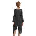 thumbnail image 2 of iiniim Kids Girls Asymmetrical Liturgical Praise Dance Sequins Worship Tunic Celebration of Spirit Dress Black 16, 2 of 7