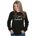 thumbnail image 5 of Perfect is Impossible Inspiring Women's Long Sleeve T Shirt Brisco Brands S, 5 of 6