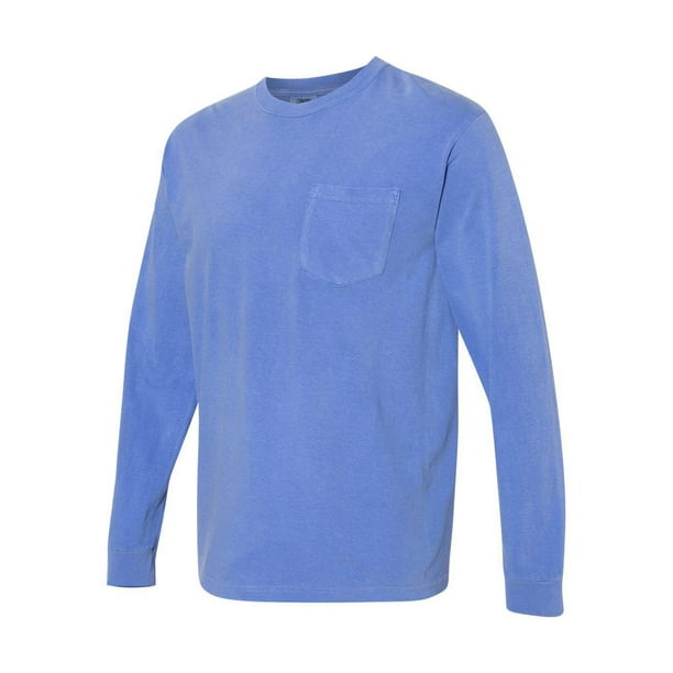 comfort colors long sleeve pocket t shirts