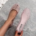 thumbnail image 3 of Mepaouo Womens Sandals Jelly Flat Shoes Hollow out Slip on Loafers Summer Ballet Mary Jane SIze 8, 3 of 4