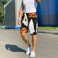 thumbnail image 6 of Vsdgher Halloween Ghosts And Pumpkins Print Men's Pajama Shorts Lounge Bottoms Sleep Shorts Elastic Waist Lightweight PJ Shorts with Pockets-Small, 6 of 6