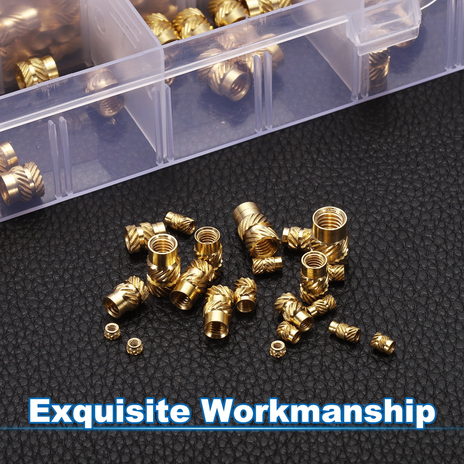 420Pack M3 M4 M5 Metric Threaded Inserts Brass Heat Set Insert Knurled Nuts Assortment Kit, 3D Printing Brass Nuts Female Threaded Inserts Nuts