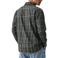 thumbnail image 6 of Mens Gingham Plaid Long Sleeve Button Front Lapel Collar Shirt Regular Fit Soft 4 Way Stretch Fabric Office Work Business Casual Machine Washable Autumn Fashion Shirts S, 6 of 6