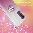 thumbnail image 5 of Galaxy A14 5G Case with Screen Protector [2 Pack], Glitter Sparkly Bling Pink Protective Cover with Kickstand for Women Girls Slim Shockproof Case for Samsung A14 Phone Case (Pink, 5 of 7