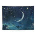 thumbnail image 5 of Creowell  Fairytale Tapestry Night Sky Forest Tapestry Galaxy Starry Sky Tapestry Star and Moon Tapestries Wall Hanging for Bedroom Living Room Dorm 40x60inch, 5 of 6