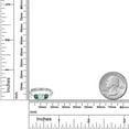thumbnail image 6 of Gem Stone King 925 Silver and 10K Yellow Gold Sky Blue Aquamarine and Blue Diamond Engagement Ring for Women | 1.04 Cttw | Round 5MM | Gemstone March Birthstone | Size 7, 6 of 6