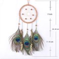 thumbnail image 2 of Dream Catcher Circular Net With Peacock Feathers Wall Hanging Car Hanging Decor Gift, 2 of 8