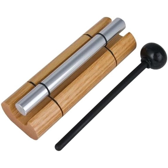 Woodstock Wind Chimes Zenergy Solo Hand Chime, Silver (7") Musically Tuned for Meditation, Yoga and Mindfulness, Bell Percussion Instrument For Teachers and Classrooms