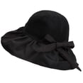 thumbnail image 2 of BadPiggies Sun Hat for Women UV Protection UPF50 Straw Beach Hat Foldable Wide Brim Summer Travel Hats (Black), 2 of 7