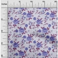 thumbnail image 2 of oneOone Georgette Viscose Medium Purple Fabric Florals Fabric For Sewing Printed Craft Fabric By The Yard 42 Inch Wide, 2 of 4