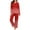 Red, variant on ZUKMRJPC Womens Pajama Sets 2 piece Fall Fashion Gradient Color V-neck Long Sleeve Top and Pants Sets Soft Comfy Cotton Sleepwear Sets
