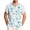 Green, variant on Men'S Extended Size Casual Short Sleeve Button-Down Shirt with Printed Turndown Collar for Summer Outdoor Wear, Loose Fit Polyester Fabric, Machine Washable, M