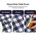 thumbnail image 4 of Rectangle Vinyl PVC Tablecloth, 100% Waterproof Buffalo Plaid Plastic Table Cloth, Oil Proof Heavy Duty Wipeable Table Covers for Dining/Camping/Picnic/Outdoor - 54 x 78, Light Blue, 4 of 6