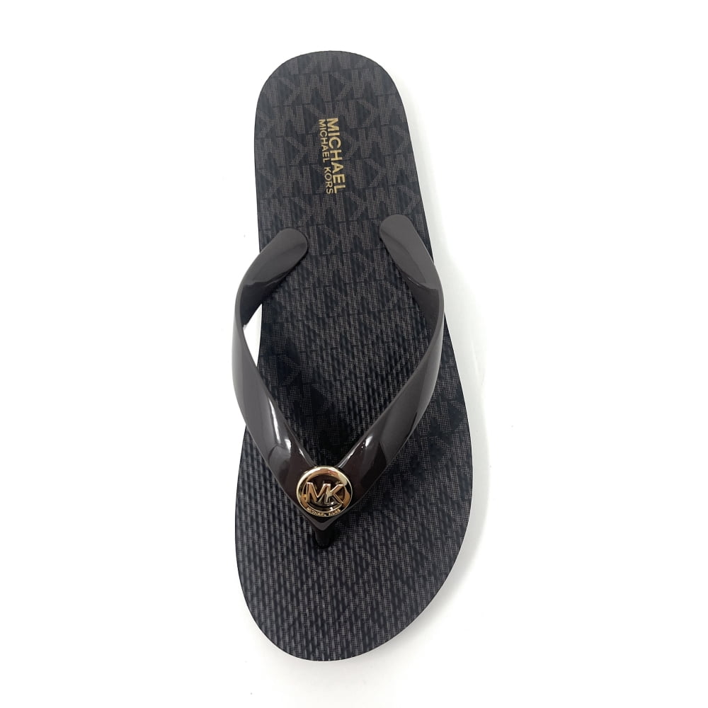 Michael Kors MK Logo PVC Mini Jet Set Print Women's Flip Flop, Brown, 9M -  Walmart.com