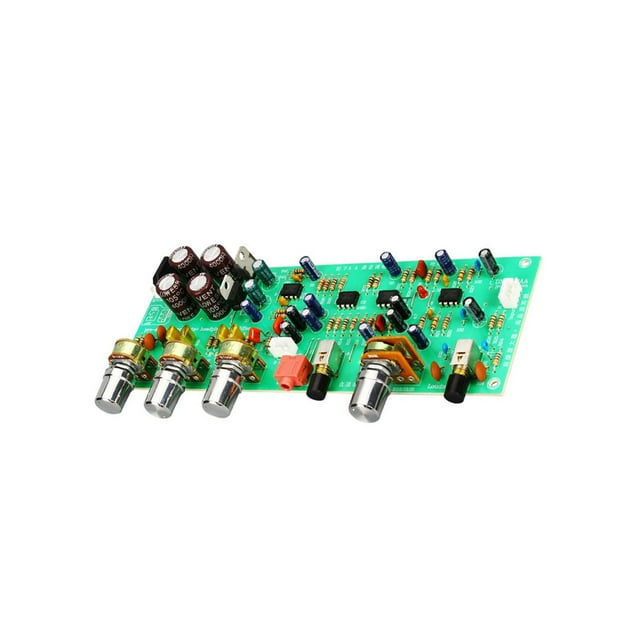 Methold Amplificador de control de tono Dual 12V Preamplificador ajustable resistente al desgaste DX338A Tablero de sintonización frontal Tableros Electrónica miscelánea