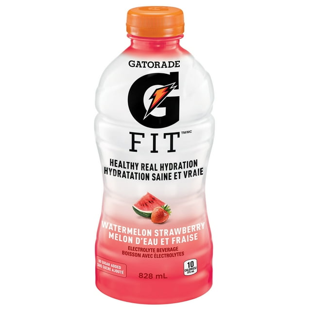 Gatorade Fit Watermelon Strawberry Electrolyte beverage 828 mL, Bottle