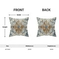 thumbnail image 4 of Boho Pillow Covers 20x20 Inch Set of 2,Carpet Pattern Throw Pillows Case,Rust Blue Ethnic Design Outdoor Decorative Square Linen Farmhouse Decor Cushion Covers for Home Sofa Bed Couch, 4 of 6
