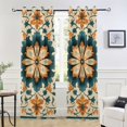 thumbnail image 5 of Pattern Tribal Boho Blackout Curtain Panels Drapes Privacy Assured with Light Filtering Curtains for Living room Bedroom Bathroom Window, 5 of 6