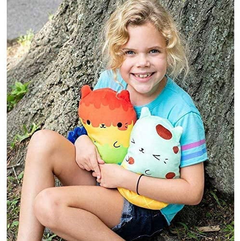 Cats Vs Pickles - Jumbo - Mint Chippie - 8.6" Super Soft and Squishy Stuffed Bean-Filled Plushies - Great Toys for Boys and Girls Age 5-7. Collect These as Desk Pets, Fidget Toys, or Sensory Toys.