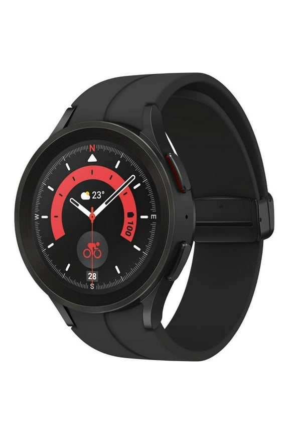 Pre-Owned Samsung Galaxy Watch5 Pro Sm-r925 45mm GPS + Cellular Black Titanium 16GB Smart Watch