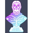 thumbnail image 2 of Boy's Fortnite Skull Trooper All Hail Glow  Graphic Tee Navy Blue Heather Medium, 2 of 3