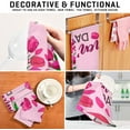 thumbnail image 7 of Kitchen Towels Mother's Day Tulip Pattern Cleaning Towel Absorbent Hand Towels Tea Towels for Home Restaurant Dish Clean 28" x 18", 1PC, 7 of 7
