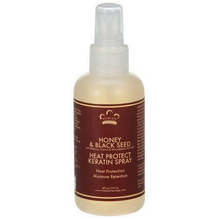 Nubian Heritage Heat Protect Spray - Keratin Honey And Black Seed - 5 Oz