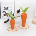 thumbnail image 4 of Kitty Scratch Post Cute Carrot Shape Kitty Floor Scratcher Wear Resistant Sisal Kitty Scratching Tree with Non-slip Stable Base for Indoor, 4 of 9