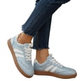 thumbnail image 3 of KEVCHE German Training Shoes For Women Casual Comfort, Round Toe Lace Up Lightweight Breathable, Casual Comfort Footwear Non Slip Flexible Sole, Soft Cushioned Daily Walking Shoes, 3 of 4