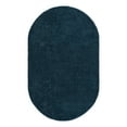 thumbnail image 2 of Unique Loom Everyday Shag Collection Area Rug - Solid (5' x 8' Oval Navy Blue), 2 of 6