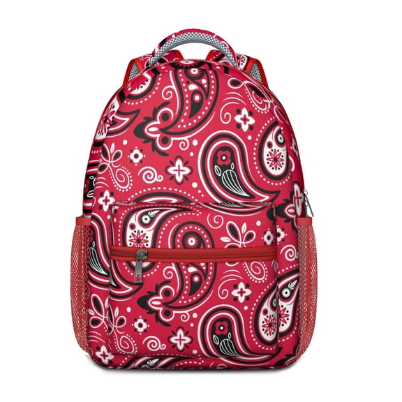 Classic Vintage Paisley Backpack - Waterproof Ergonomic Bookbag for College Students & Commuters