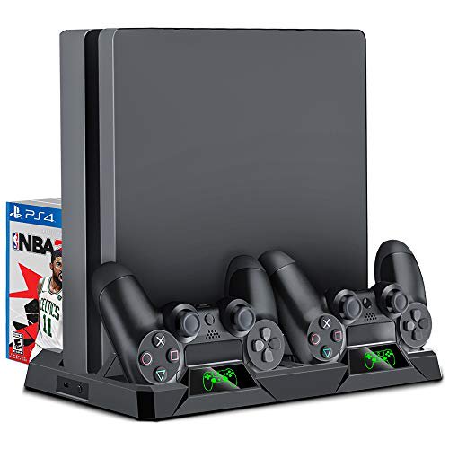 Huimeow Ps4 Controller Charger Cooling Fan 3 In 1 Vertical Stand For Playstation 4 Ps4 Ps4 Pro Ps4 Slim Ps4 Charging Walmart Com Walmart Com