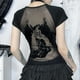 thumbnail image 4 of Vestido asimétrico con tachuelas para mujer: corte atrevido con detalles de tachuelas, ajuste ceñido para looks urbanos y de club, 4 of 6