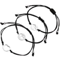 thumbnail image 2 of MasteelfCA 1 Set Mother Kids Bracelets Heart Matching Bangle Adjustable Woven String Bracelets, 2 of 8