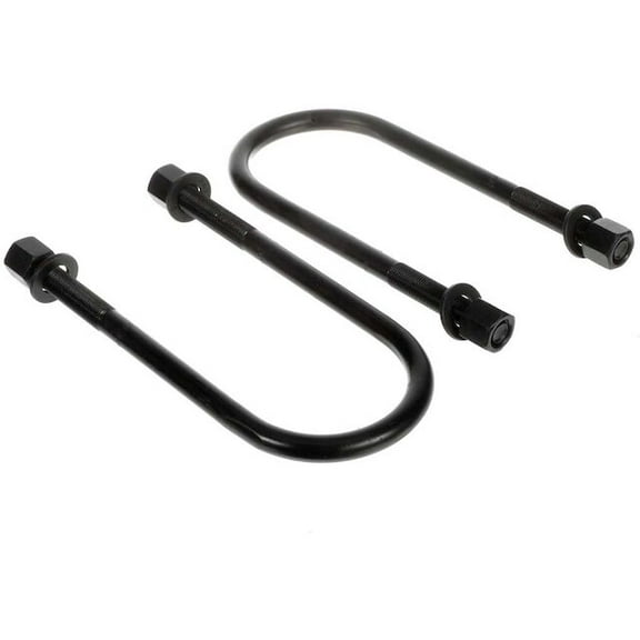 Rear Leaf Spring Axle U-Bolt Kit - Compatible with 1980 - 2003 Ford F-150 4WD 1981 1982 1983 1984 1985 1986 1987 1988 1989 1990 1991 1992 1993 1994 1995 1996 1997 1998 1999 2000 2001 2002