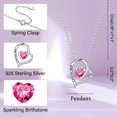 thumbnail image 2 of TURANDOSS Birthday Gifts for Mom Birthstone Necklace 925 Sterling Silver Heart Birthstone Necklace for Mom Jewelry Anniversary Christmas Valentines Mothers Day Birthday Gifts, 2 of 5