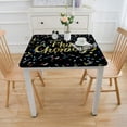 thumbnail image 3 of HAOXIT  Tablecloth, Party Decorations Black and Gold, Table Cloth Waterproof Square Tablecloth for Parties, Party Supplies 60''x60'', 3 of 7