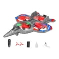 thumbnail image 2 of Avión de control remoto,Avión de control remoto,cuadricóptero a reacción,helicóptero,Avión de combate RC de juguete volador para exteriores para niños,Planeador de con 1 batería, 2 of 9