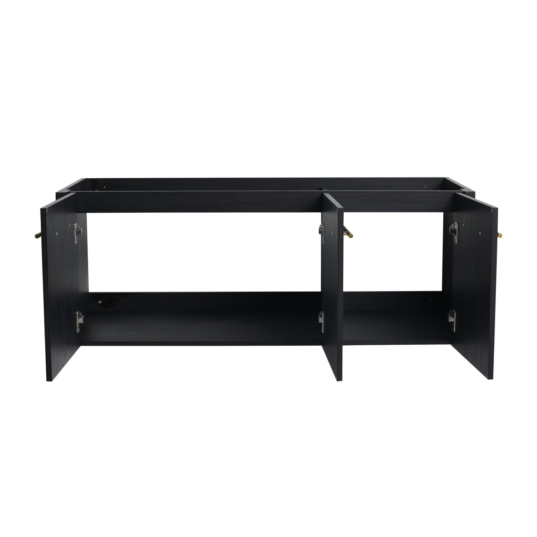 Noble House 48" Floating Bathroom Vanity Cabinet, Plywood Black Chestnut, Soft-Close Door, Excluded Sink, Black Chestnut