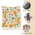 thumbnail image 6 of Cauagu Whimsical Fox Floral Garden Print Women Wrap Shawl tassels Scarves Retro Scarf 77.6"X28.3", 6 of 8